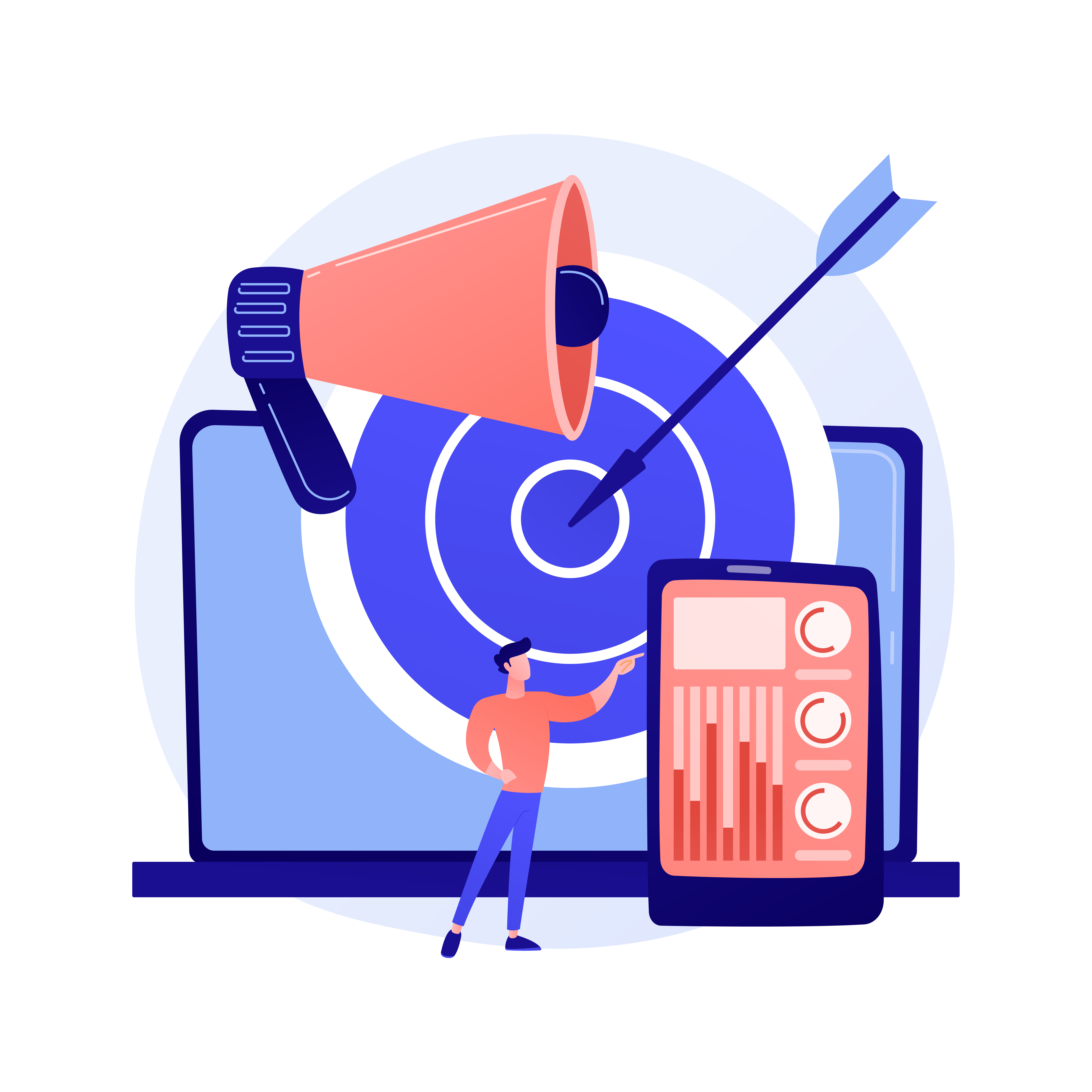 Content marketing vector concept metaphor